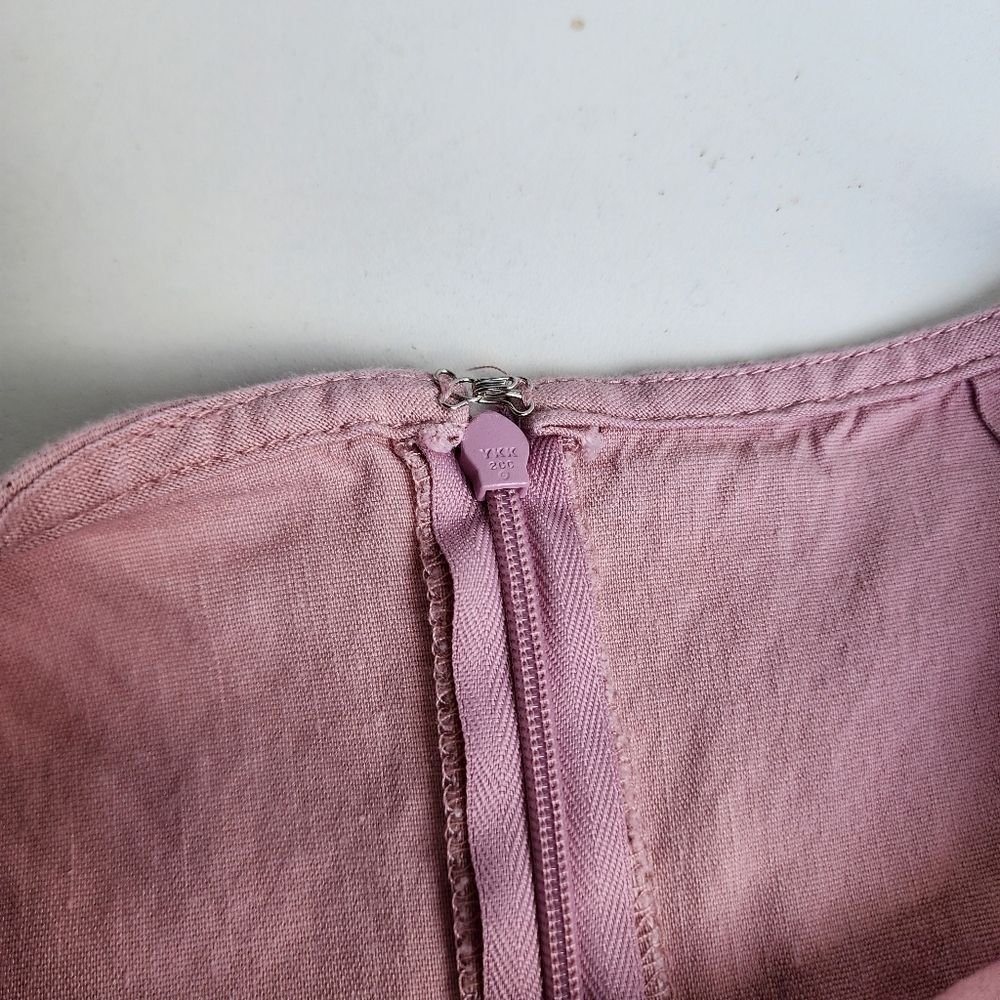 SHORE USA WOMEN'S WRAP SKIRT PINK Stretch LINEN $138 Viscose XS Sk8 - Picture 8 of 13
